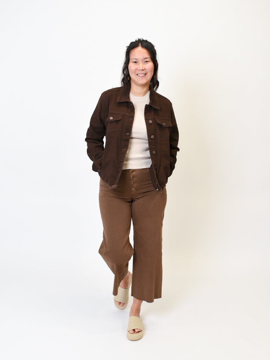 Hand It Off Wide Leg Pants in Coffee Brown