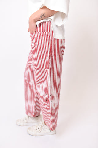 Easygoing Striped Barrel Pants