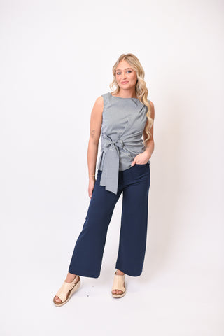 Picnic Perfect Sleeveless Blouse- Gingham