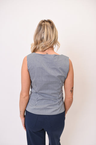 Picnic Perfect Sleeveless Blouse- Gingham