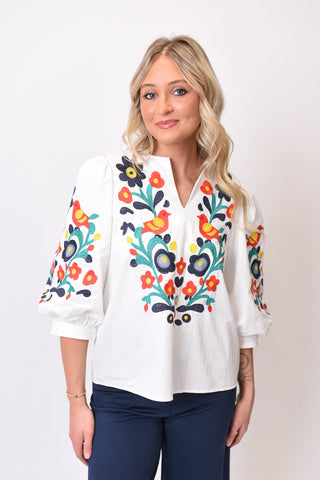 Morning Song Embroidered Blouse