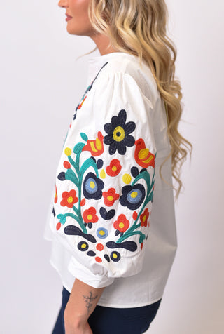 Morning Song Embroidered Blouse