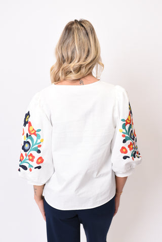 Morning Song Embroidered Blouse