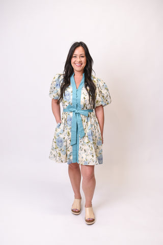 Something Blue Floral Mini Dress