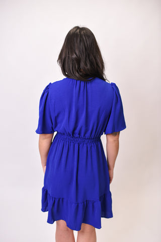 Spring Promise Mini Dress in Blue