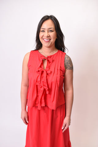 Sunset Plans Tie Front Tank