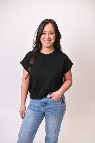 Twist And Go Top in Black