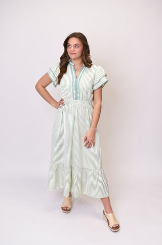 Ever After Striped Midi Dress