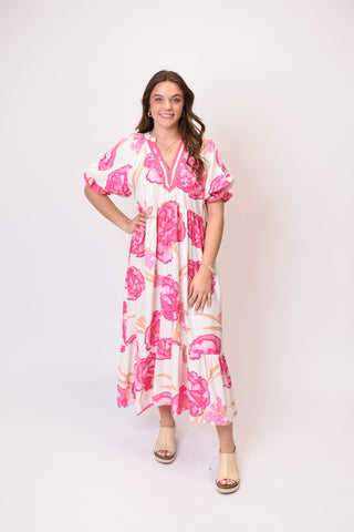 Love Always Floral Midi Dress