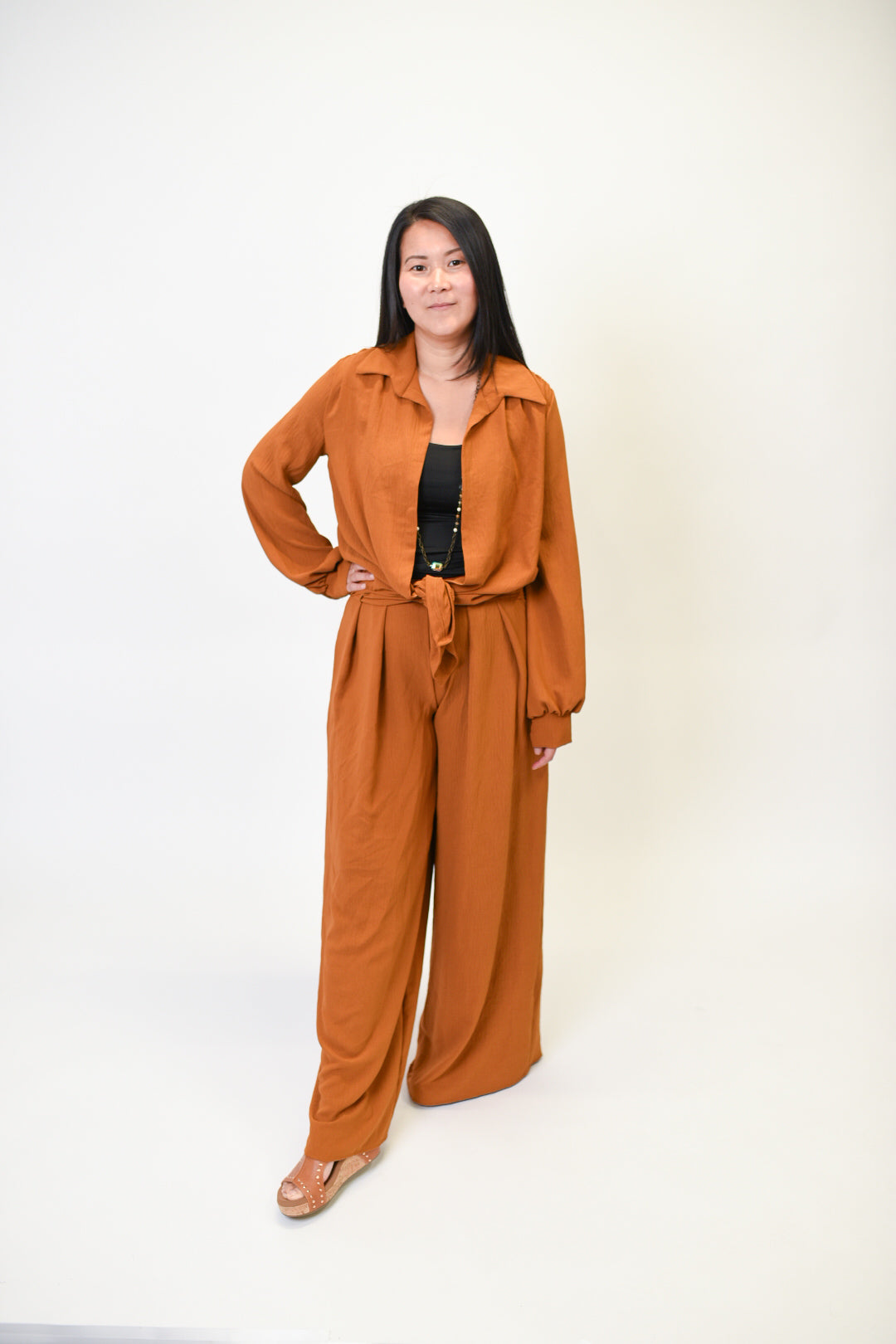 Stylish Work Pants in Cognac