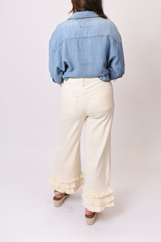 Garden Whimsy Ruffle Pants