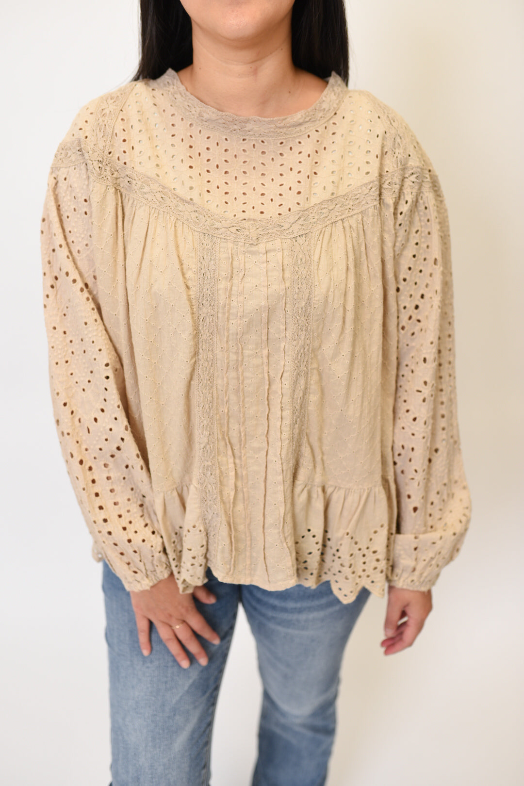 Trending Cuteness Eyelet Blouse Oli &amp; Hali