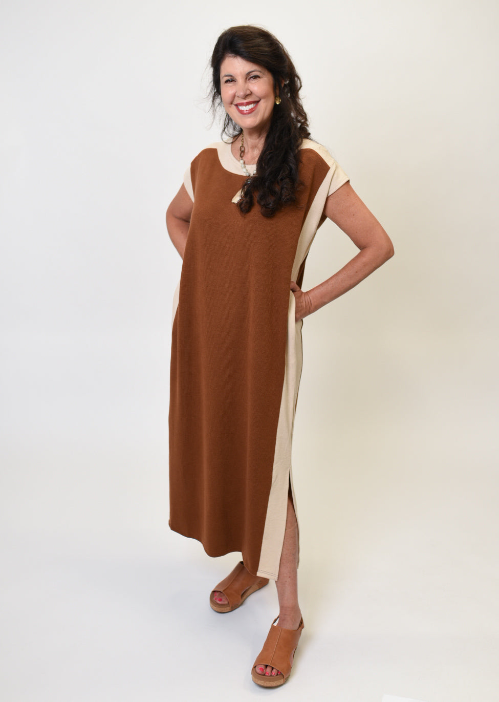 Always Ready Midi Dress Camel