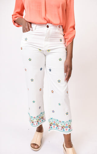 Petal Happy Pants in White