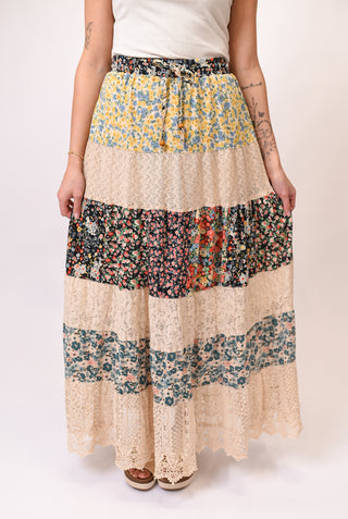 Aria Tiered Boho Maxi Skirt