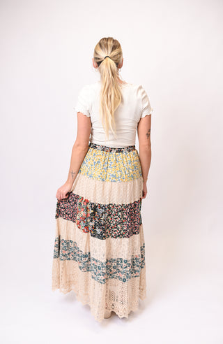 Aria Tiered Boho Maxi Skirt