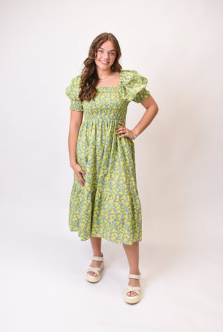 Citrus Crush Midi Dress