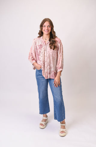 Garden Whisper Blouse in Blush