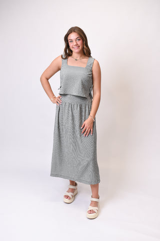 Garden Plaid Set in Black