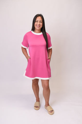 Happy Hour Mini Dress in Pink