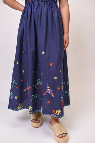 Island Stitch Midi Sundress