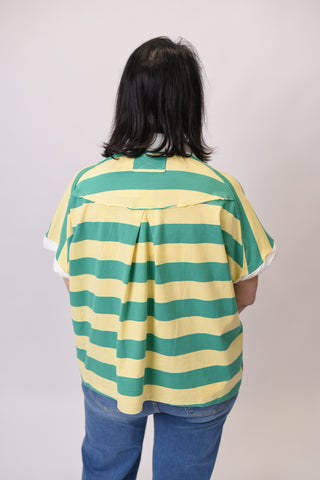 Bold Stripe Boxy Polo