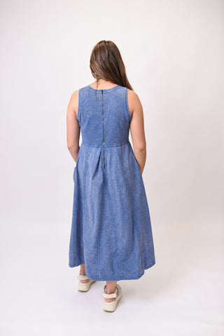 Morning Light Midi Dress in Blue