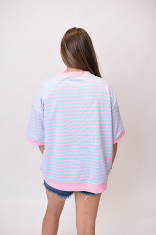 Coastline Stripe Terry Top