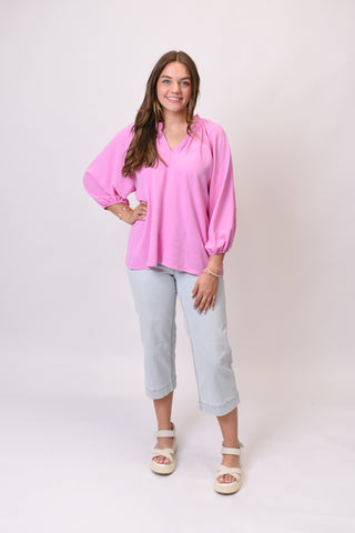 Shoreline Breeze Blouse in Pink