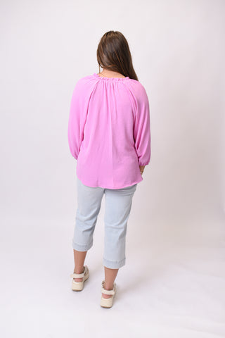 Shoreline Breeze Blouse in Pink