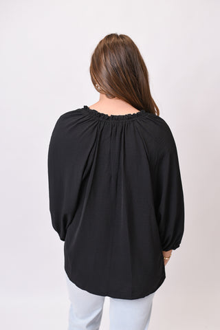 Shoreline Breeze Blouse in Black