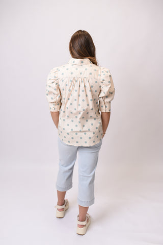 Spot On Puff Sleeve Blouse