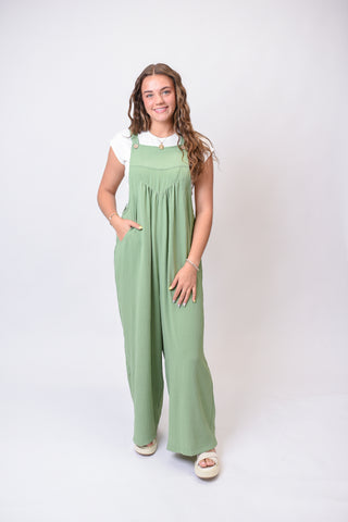 Warm Nights Jumpsuit in Green