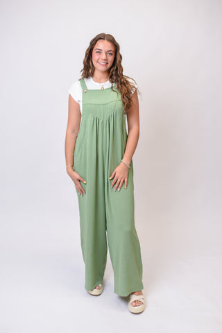 Warm Nights Jumpsuit in Green