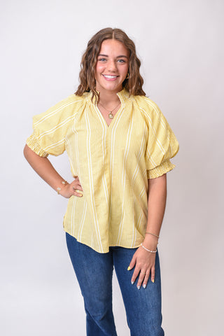 Take It Easy Blouse in Yellow