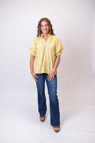 Take It Easy Blouse in Yellow