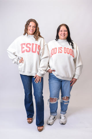 God Is Good Reversible Sweatshirt - Orange