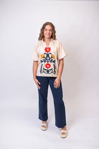 Market Day Embroidered Blouse
