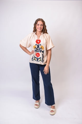 Market Day Embroidered Blouse