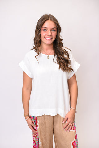 The Petal Hem Blouse