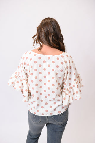 Midday Stroll Polka Dot Blouse