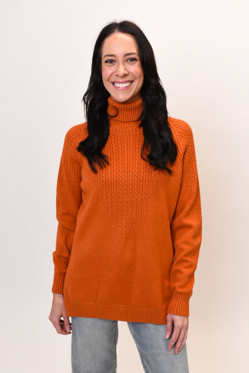 Dafne Cable Accent Sweater