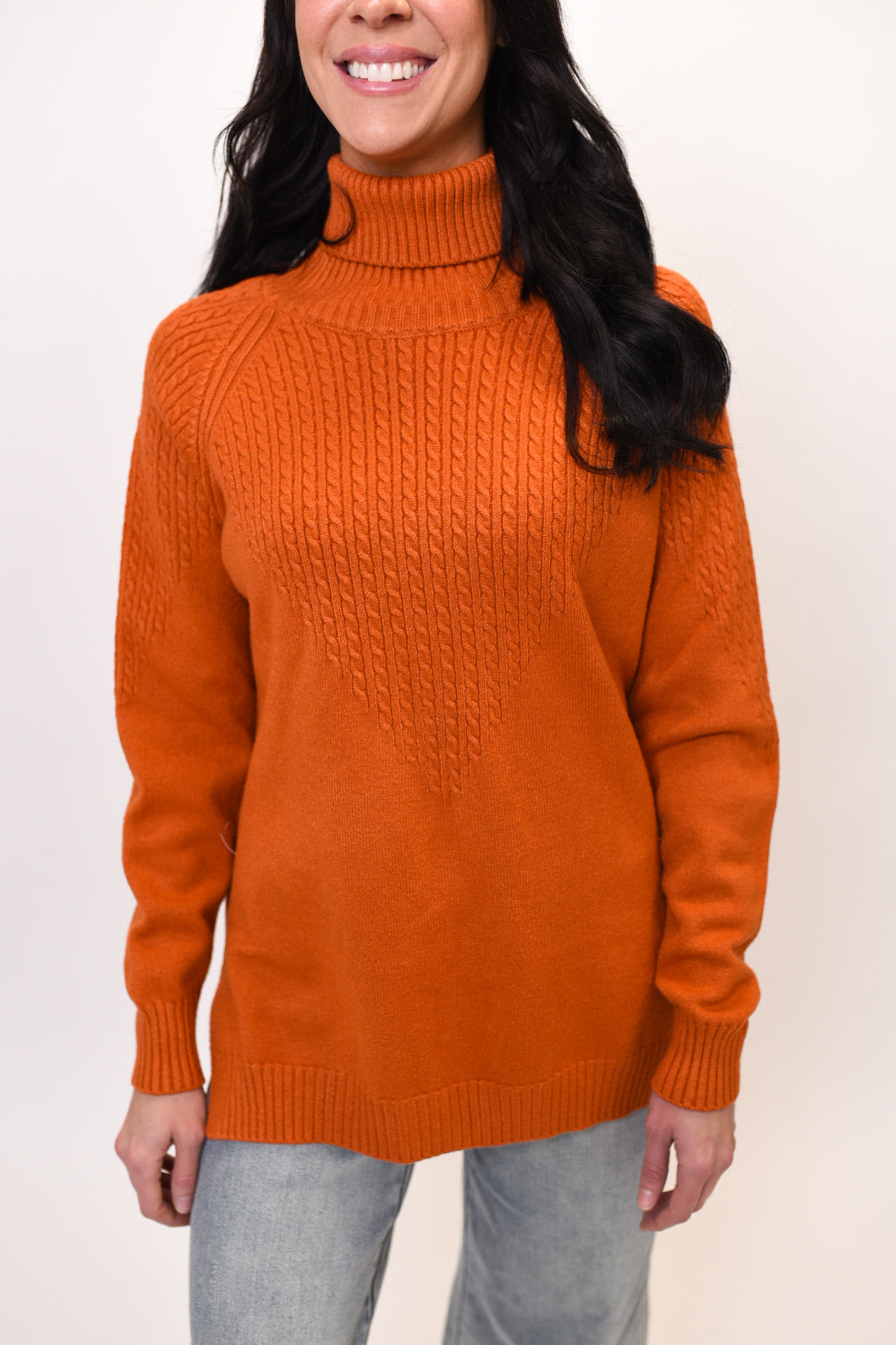 Dafne Cable Accent Sweater