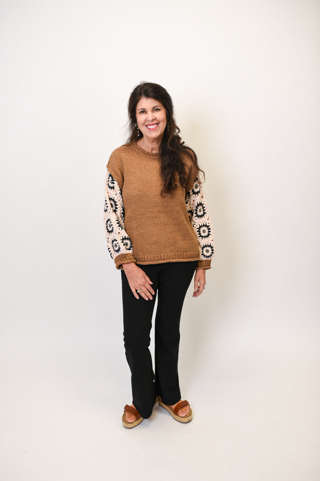 Cabin Glow Knit Sleeve Sweater