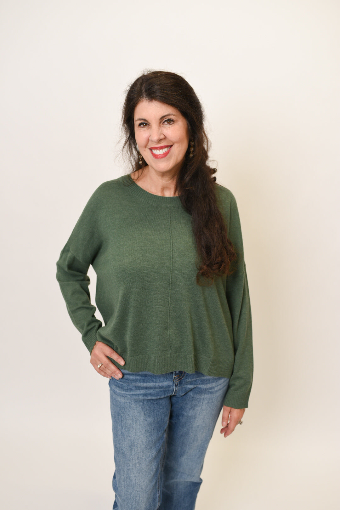 The Essential Layer Sweater in Dark Green