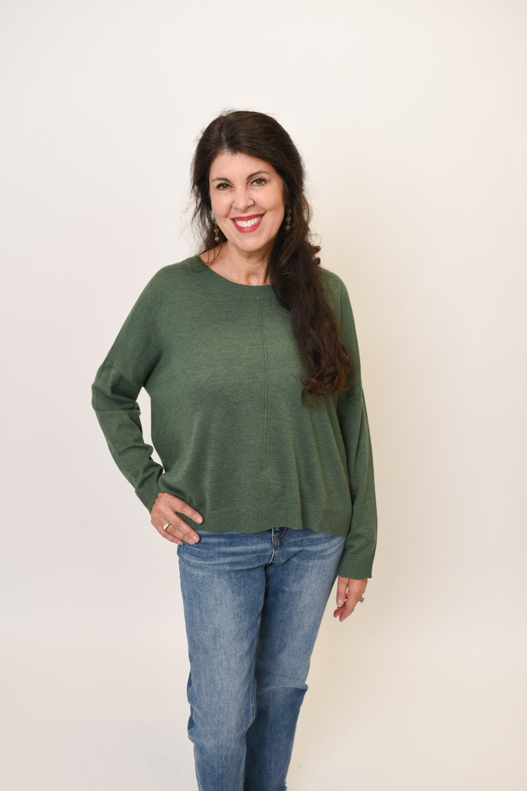 The Essential Layer Sweater in Dark Green