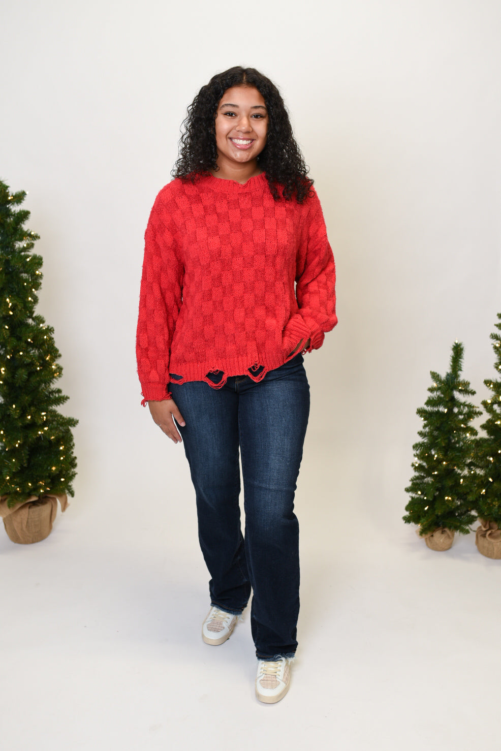 Everything Nice Knit Sweater in Red