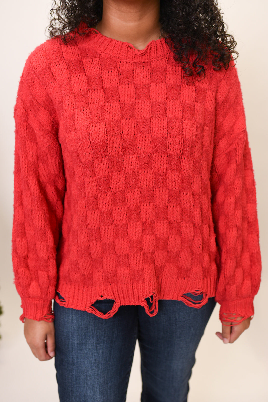 Everything Nice Knit Sweater in Red