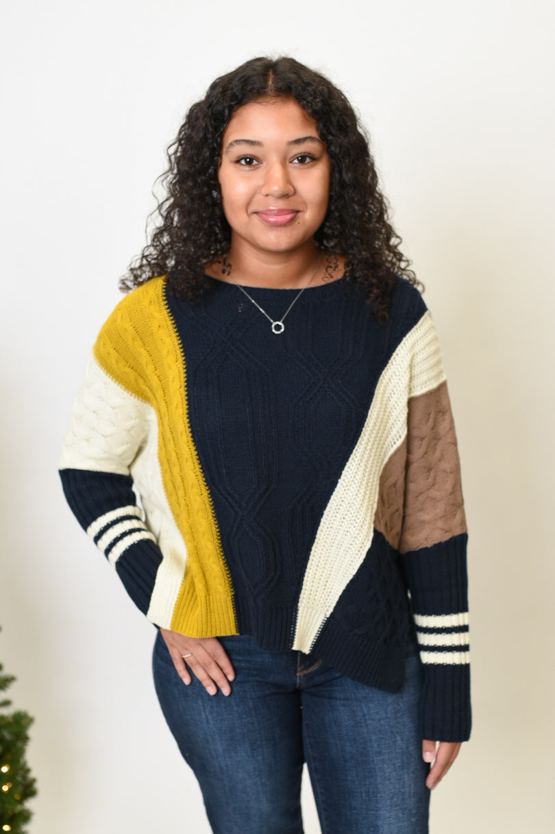 Cozy Collage Colorblock Sweater