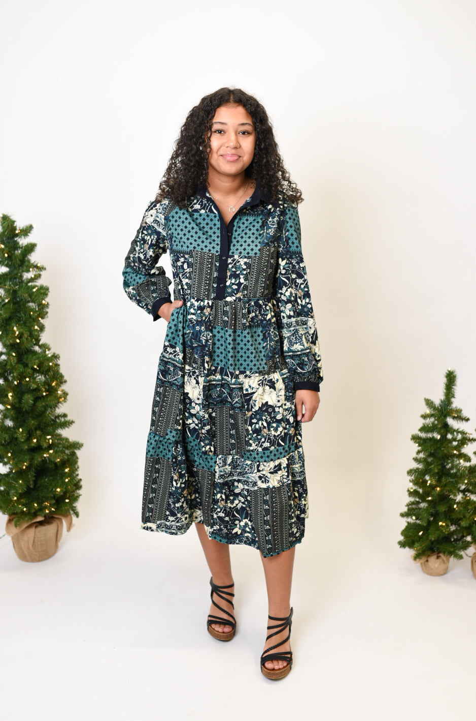 Winter Tapestry Midi Dress